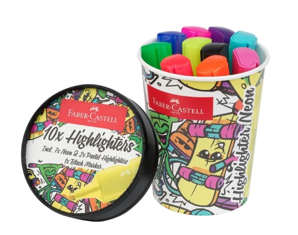 Faber Castell Μαρκαδόρος Υπογράμμισης Ice Crea (Σετ 10 neon colors)