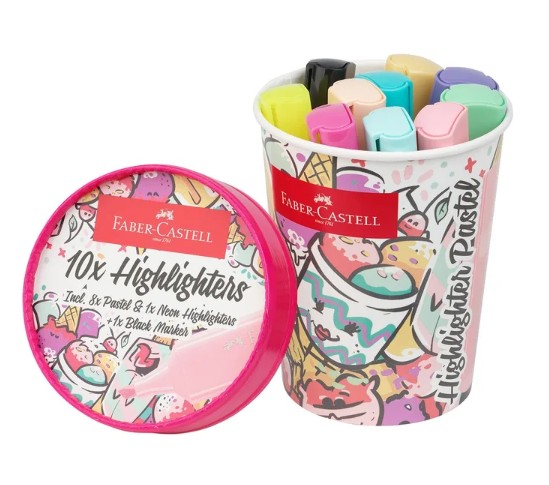 Faber Castell Μαρκαδόρος Υπογράμμισης Ice Cream (Σετ 10 Pastel Colors)