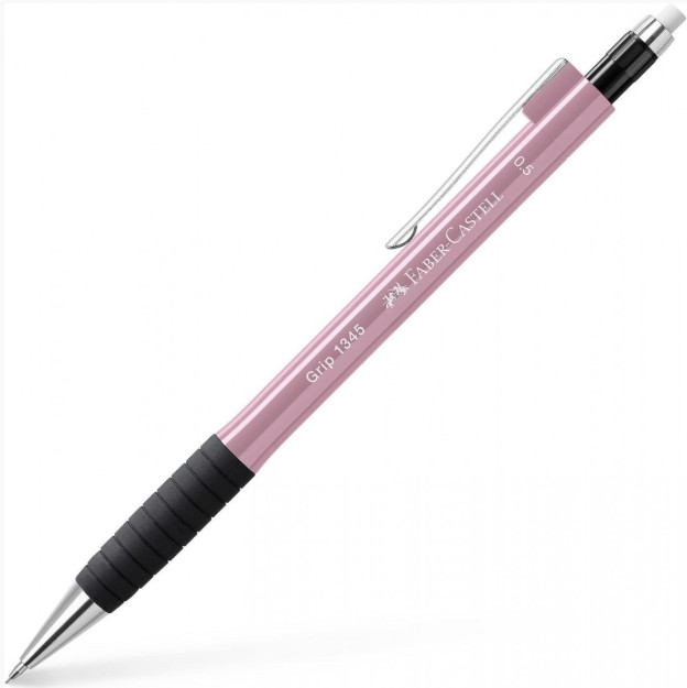 Faber Castell Μηχανικό Μολύβι με Γόμα 1345 Grip 0.5 mm (Pink)
