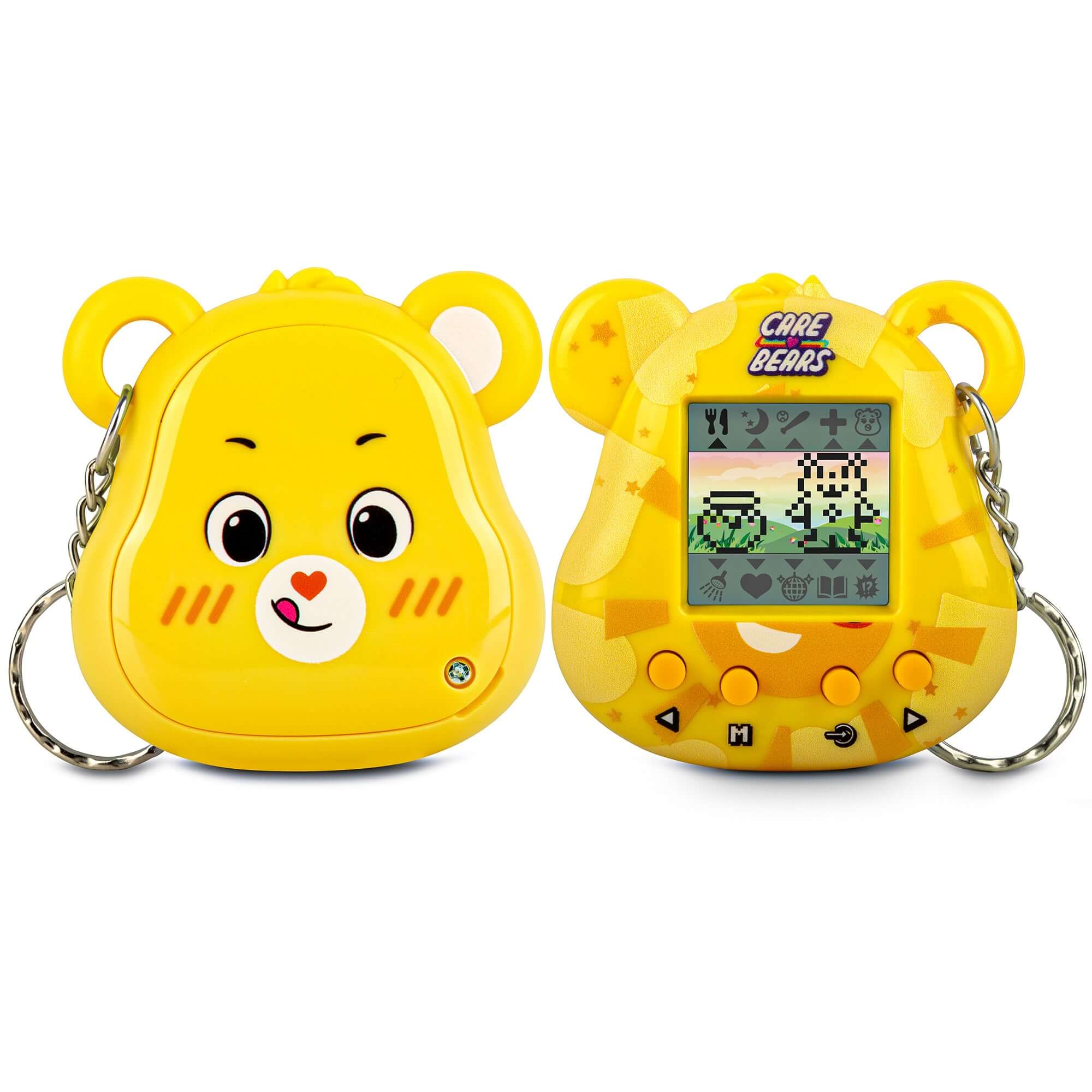 Thumbsup! - Care Bears Digital pet (Funshine Bear) Καταπληκτικό Ρετρό Ηλεκτρονικό Παιχνίδι Κατοικίδιο σε Σχήμα Μπρελόκ