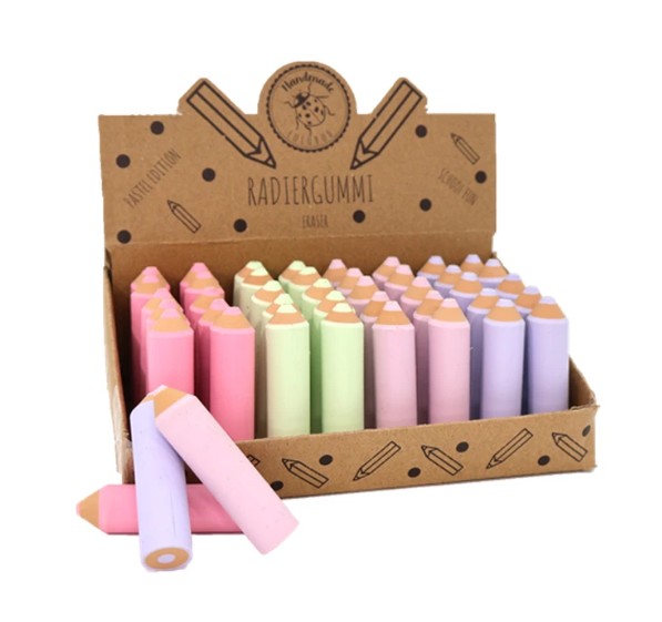 Lulubug Handmade Γόμα Μολύβι (4 Παστέλ Χρώματα)