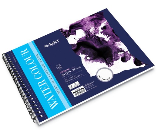 Mayart Watercolour Book A4 Hot Pressed (Μπλοκ ακουαρέλας 300gsm)