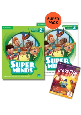 Super Minds 2 (2nd Edition) -  Super Pack 4 (Student's +Workbook + Storyfun 2 + Wordlist) 2nd Edition