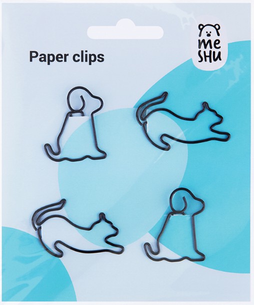 Meshu Συνδετήρες Cat & Dog 19mm (Σετ 4 Τεμαχίων)