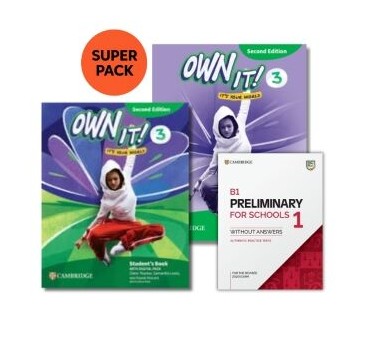 Own it! 3 (2nd Edition) - Super Pack 2 (Student's +Workbook +Preliminary for Schools 1+Wordlist)