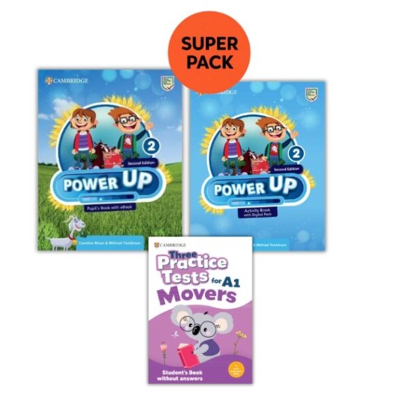 Power up 2 (2nd Edition) - Pack 2 (Student's +Workbook+ 3 Practice Tests Movers +Wordlist) 2nd Edition