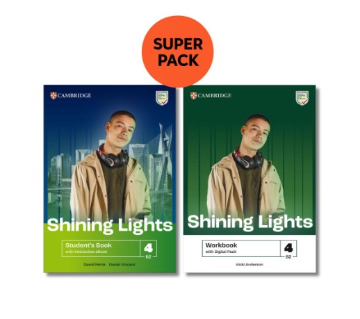 Shining Lights 4 με Student's Book, Workbook και Wordlist για μαθητές Αγγλικών επιπέδου B2.
