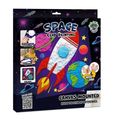 Splat Planet Σετ Ζωγραφικής με Πηλό "Space" σε Καμβά 30x30cm