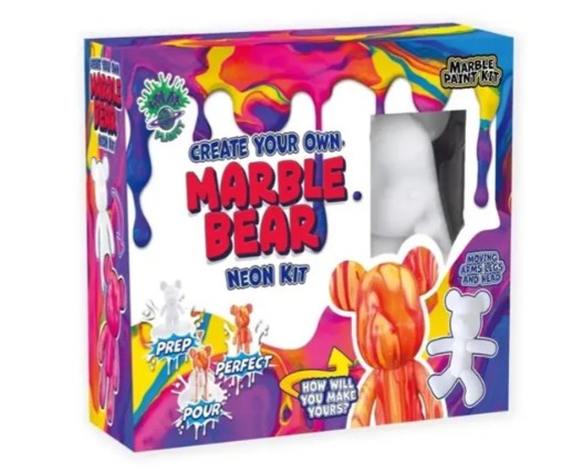 Splat Planet Neon Marble Bear Kit 23 cm (Δημιούργησε τον Δικό σου Αρκούδο)