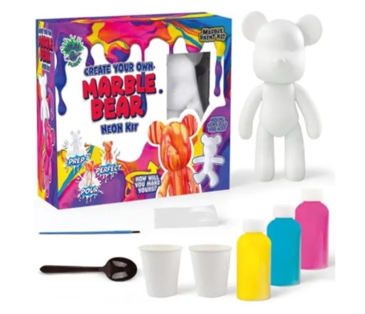 Splat Planet Neon Marble Bear Kit 23 cm (Δημιούργησε τον Δικό σου Αρκούδο)