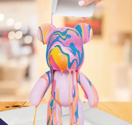 Splat Planet Neon Marble Bear Kit 23 cm (Δημιούργησε τον Δικό σου Αρκούδο)