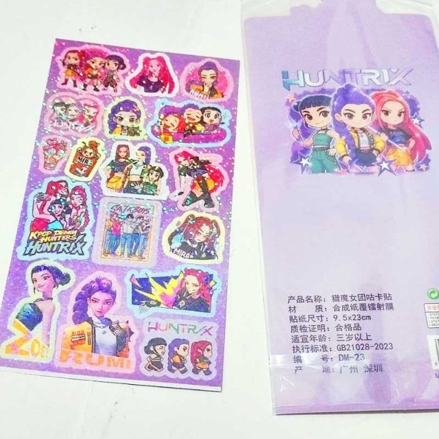 Αυτοκόλλητα Stickers K-POP Demon Hunters Μεταλιζέ (1 Καρτέλα)