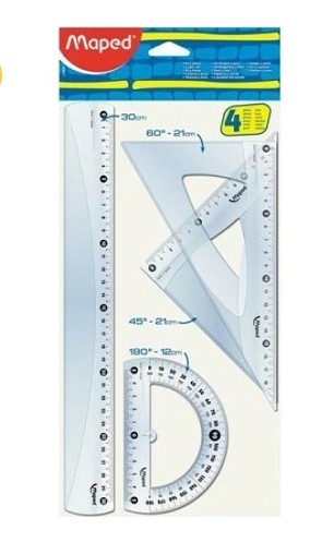 Maped Μεγάλο Σετ Οργάνων Γεωμετρίας 30cm (4 Tμχ.)