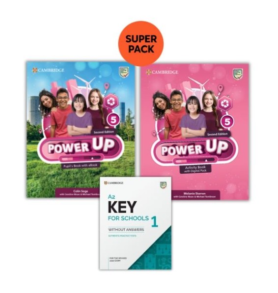 Power up 5 (2nd Edition) - Pack 2 (Student's +Workbook+Key For Schools 1) 2nd Edition