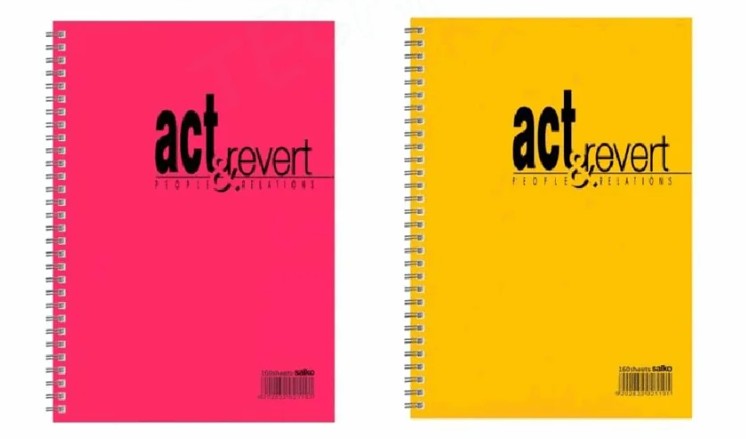 Salko Τετράδιο Σπιράλ Διπλό Act & Revert 320σελ. 4θ (10x14) Διάφορα Χρώματα