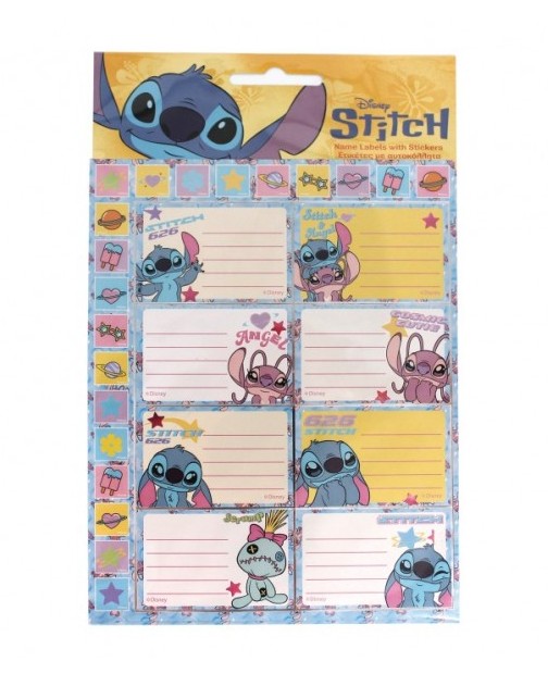 Gim Ετικέτες Stitch 16 Τεμάχια (2 Φύλλα) - Gim