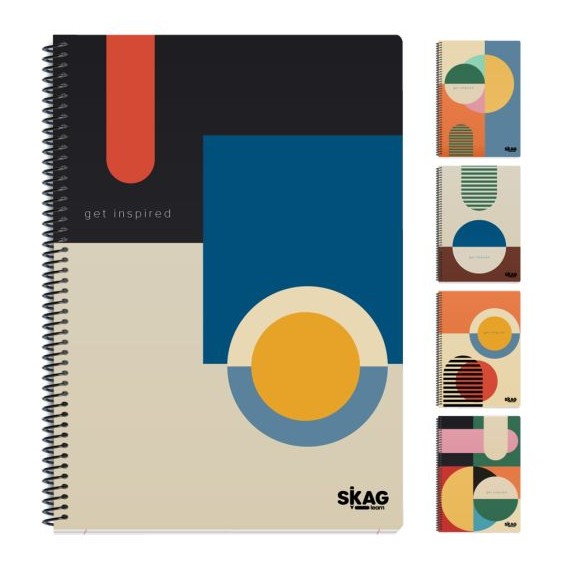 SKAG Θεματικά Τετράδια Bauhaus 17X25 2Θεμ 80Γρ