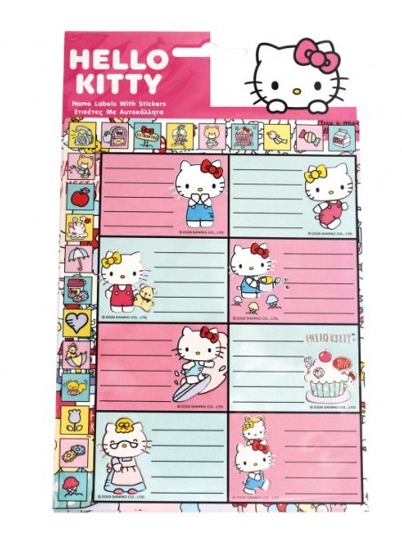 Gim Ετικέτες Hello Kitty 16 Τεμάχια (2 Φύλλα)