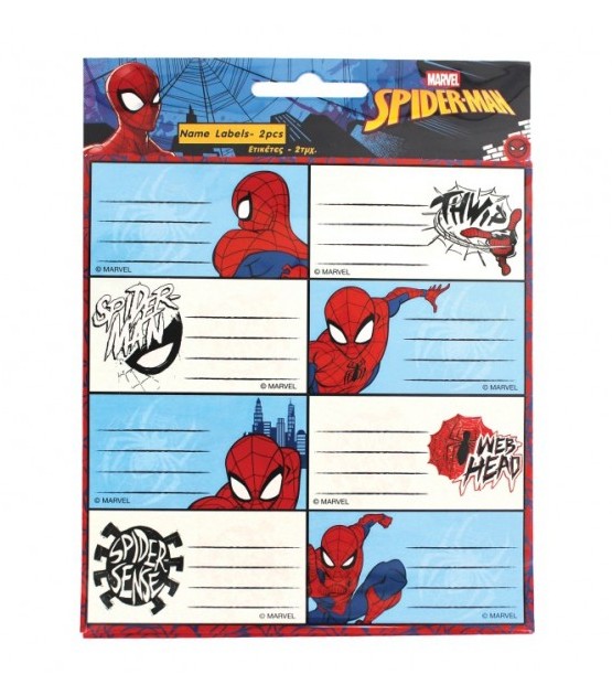 Gim Ετικέτες Marvel Spider-Man 16 Τεμάχια (2 Φύλλα)