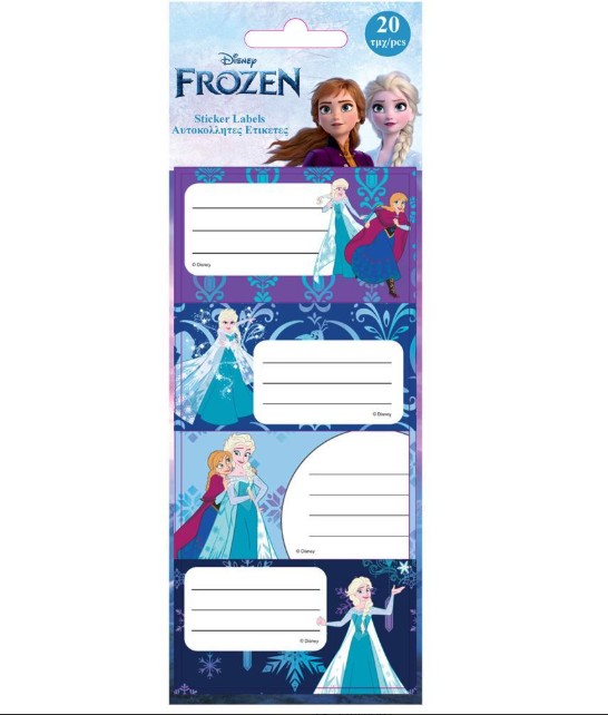 Must Team Ετικέτες Αυτοκόλλητες Frozen (20 Τμχ. 5 Φύλλα)