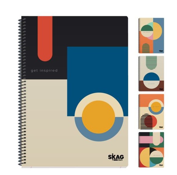 Skag Τετράδιο ''Bauhaus'' 17x25, 3 Θεμάτων, 80 Φύλλα (Διάφορα Σχέδια)