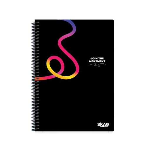 Skag Θεματικά Τετράδια ''Black & Color'' 17x25, 3 Θεμάτων (Διάφορα Σχέδια)