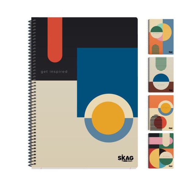 Skag Τετράδιο ''Bauhaus'' Α4, 3 Θεμάτων, 80gr (Διάφορα Σχέδια)