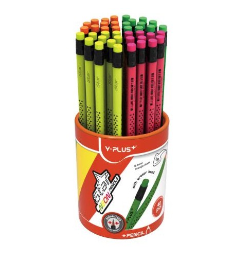 Y-Plus Μολύβι Μιχ Small Star Neon Pencil Drum (1 Τμχ.)