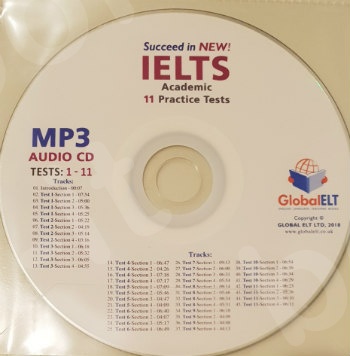 New Succeed in IELTS - 11(8+3 ) Practice Tests - MP3  (Ακουστικά CD)