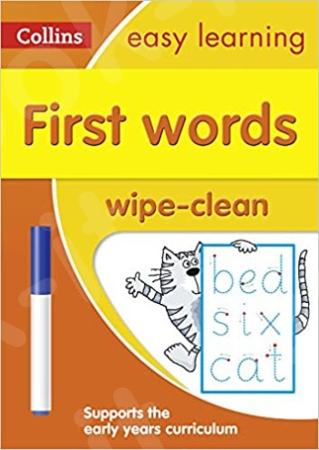 First Words Age 3-5 Wipe Clean Activity Book -  Collins