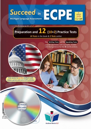 Succeed in ECPE Michigan Language Assessment NEW 2021 Format (10+2) Practice Tests - Audio CDs (Ακουστικά CD's)