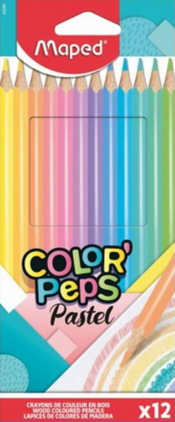 Ξυλομπογιές Color' Peps Pastel 12τμχ​