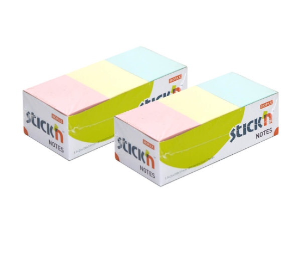 Αυτοκόλλητα σημειώσεων χρωματιστά σε χάρτινη θήκη(38Χ50mm 12τμ KOYTI)