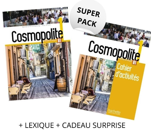 Super Pack Cosmopolite 1(Livre + Cahier +Lexique+Test DELF+Cadeau Suprise) - Hachette