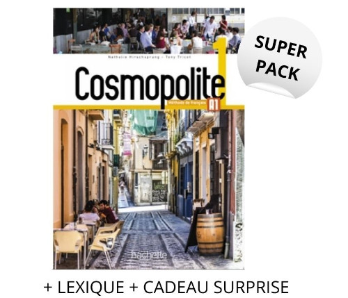 Cosmopolite 1 Pack(Livre+Lexique+Test DELF+Cadeau Suprise) - Hachette