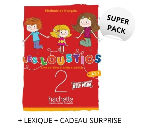 Les Loustics Mini Volume 2 A1.1(livre+Cahier + Lexique+Livre de lecture + Cadeau Surprise)- Hachette