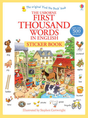 Usborne : First Thousand Words in English (With 500 Stickers) pb